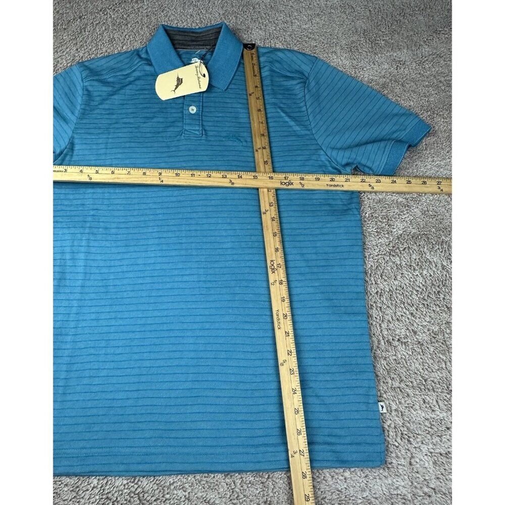 Tommy Bahama Men's S Paradiso Polo Shirt Mosaic Blue Striped NWT $99.50 - Picture 7 of 13